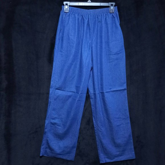 Alfred Dunner Pants Size 8P‎ Petite Blue Polyester Cotton Blend #1207 - Picture 1 of 3
